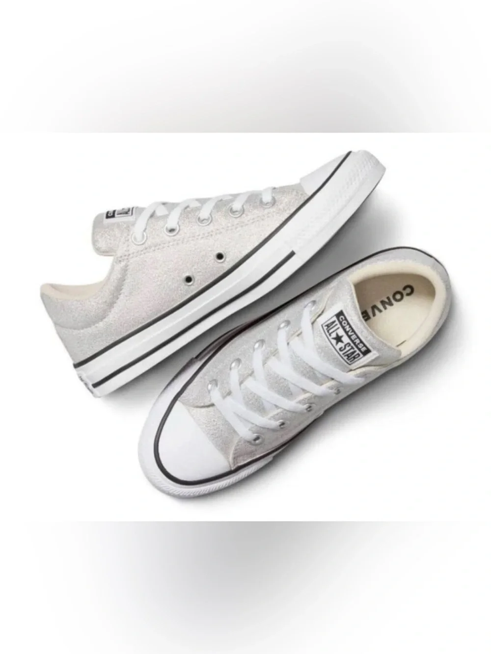 NWT Converse CTAS Street Slip Barely Grey Silver Metallic Sneakers Size 4 Kids